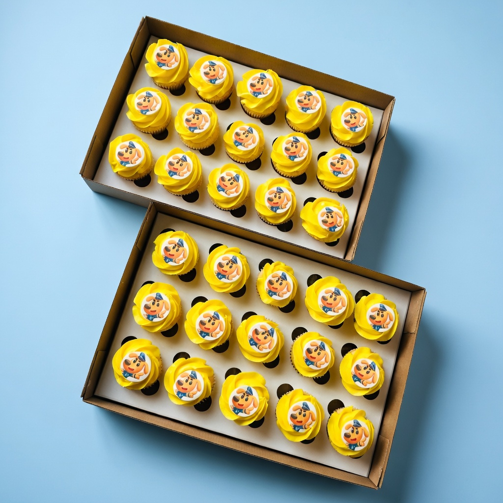 Yellow Character Cupcake Bulk