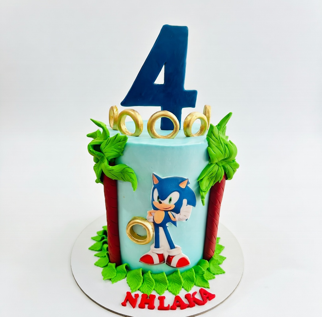 Sonic Rings Tower Cake