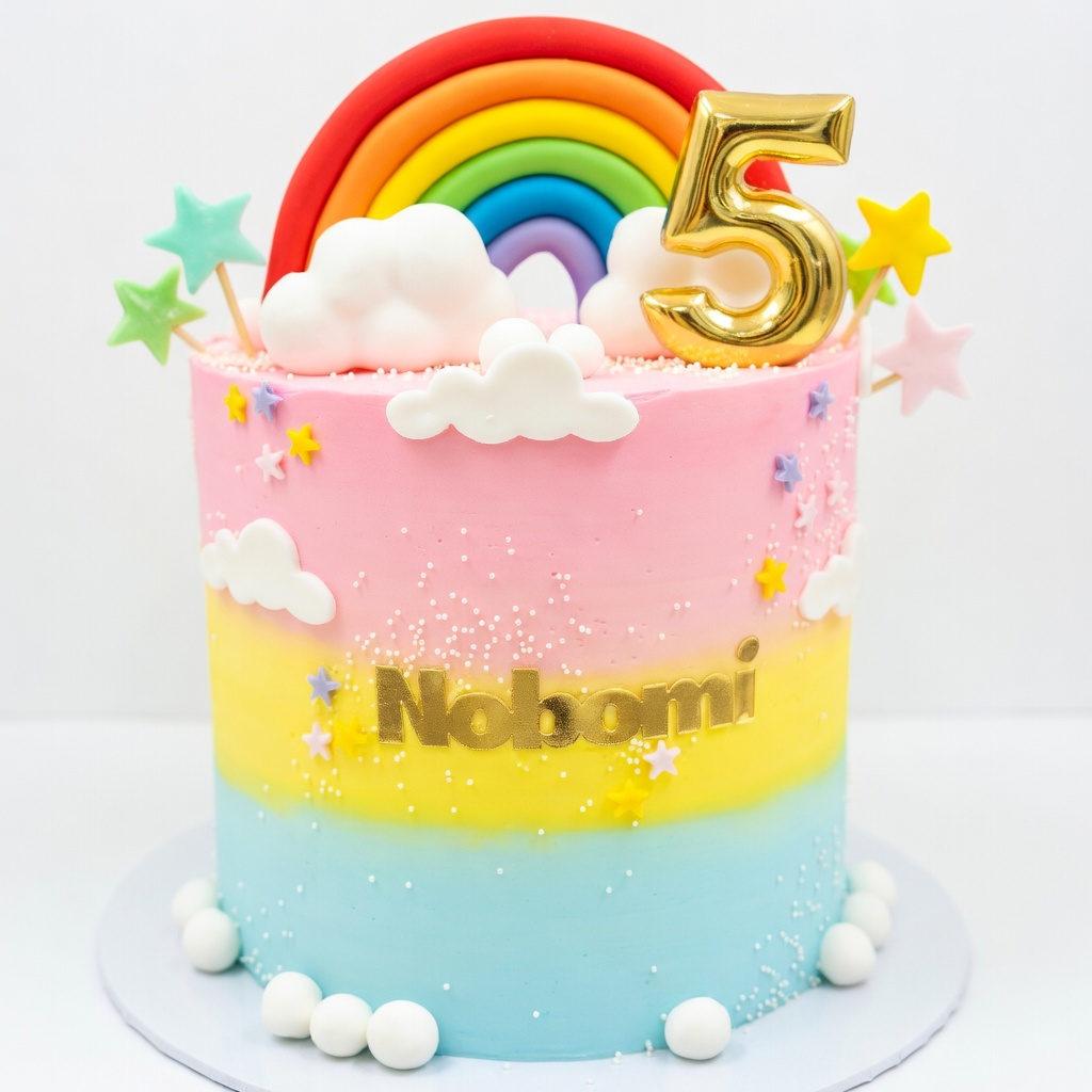 Rainbow Stars Birthday Cake