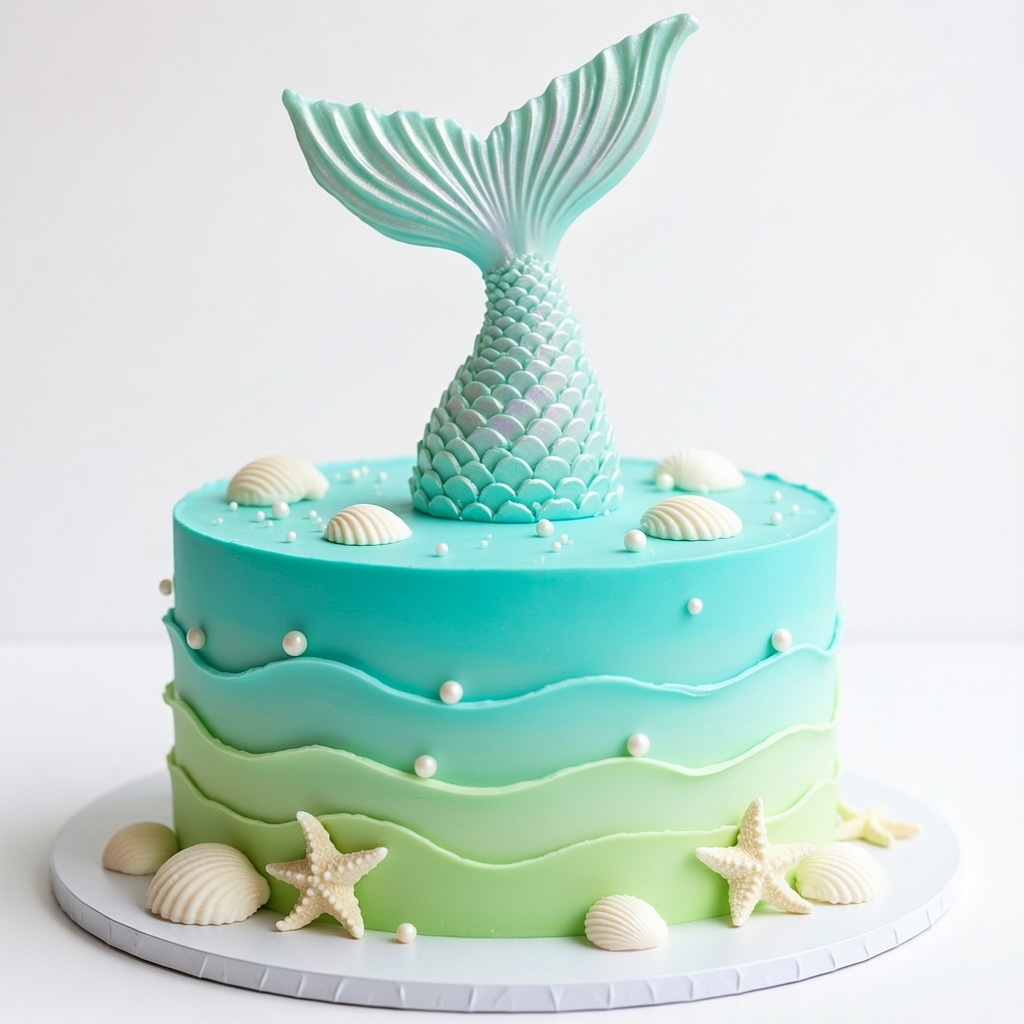 Mermaid Tail Ocean Cake